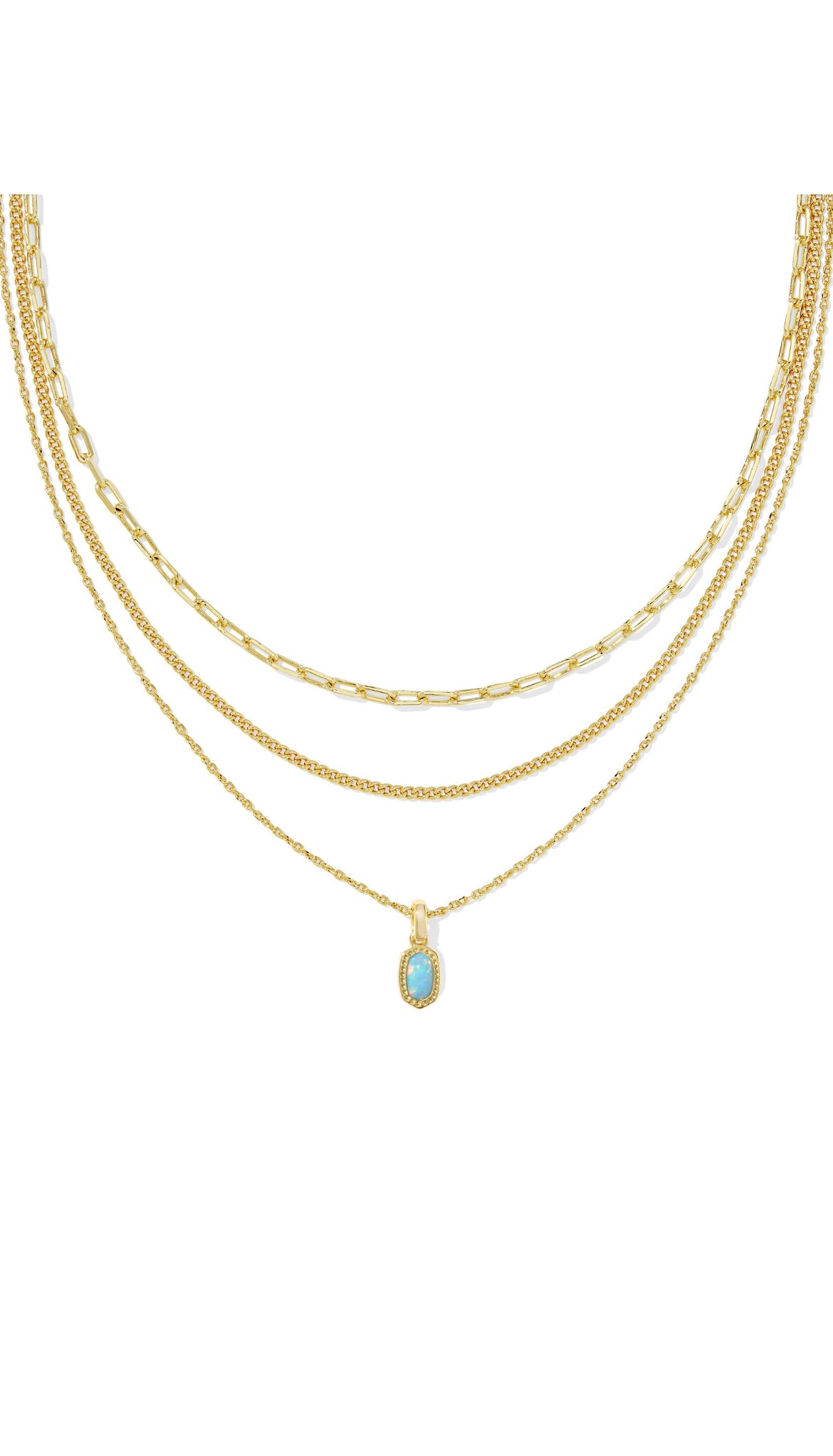 KENDRA SCOTT MINI ELISA TRIPLE STRAND NECKLACE