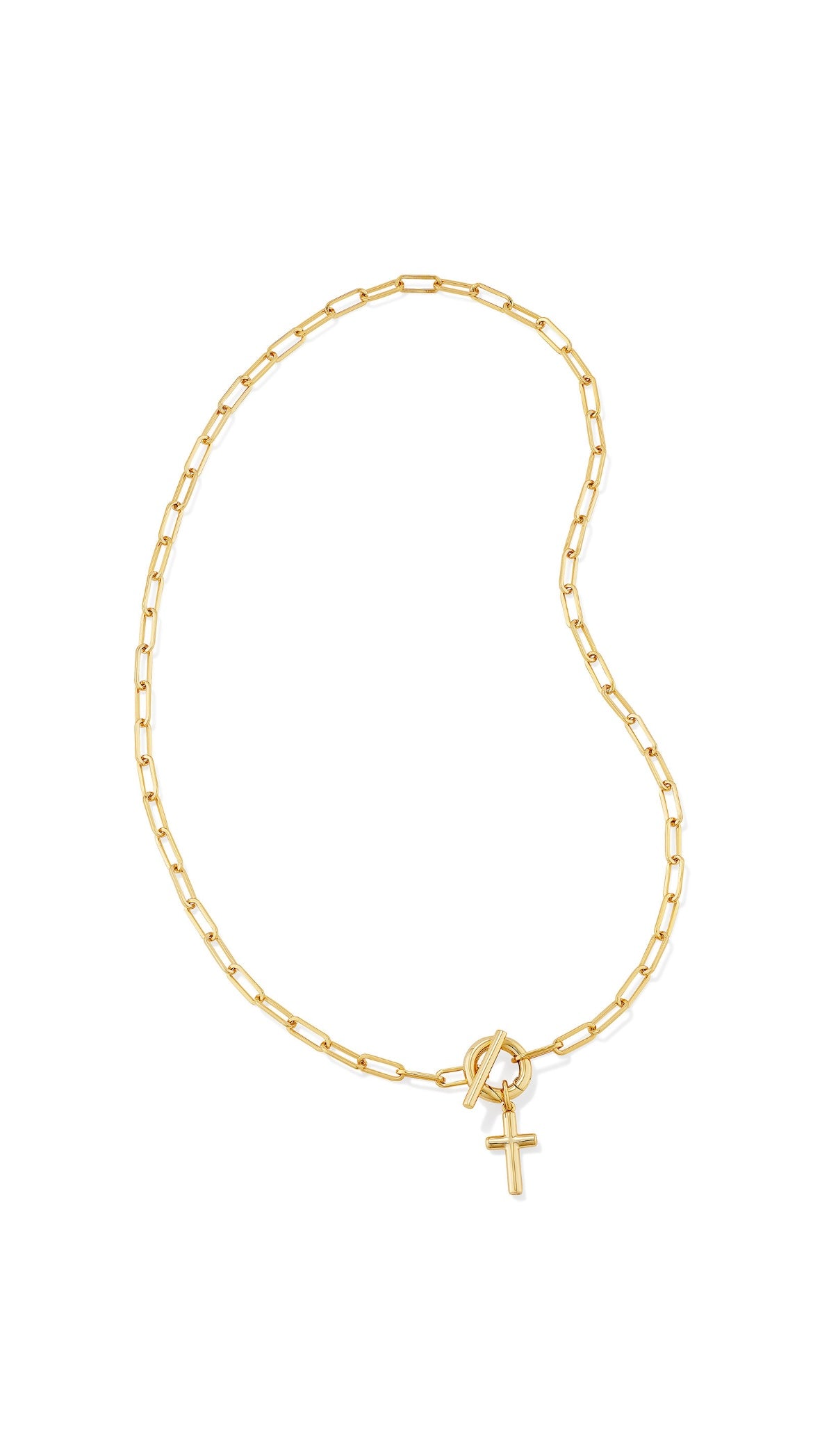 KENDRA SCOTT CROSS LINK & CHAIN NECKLACE