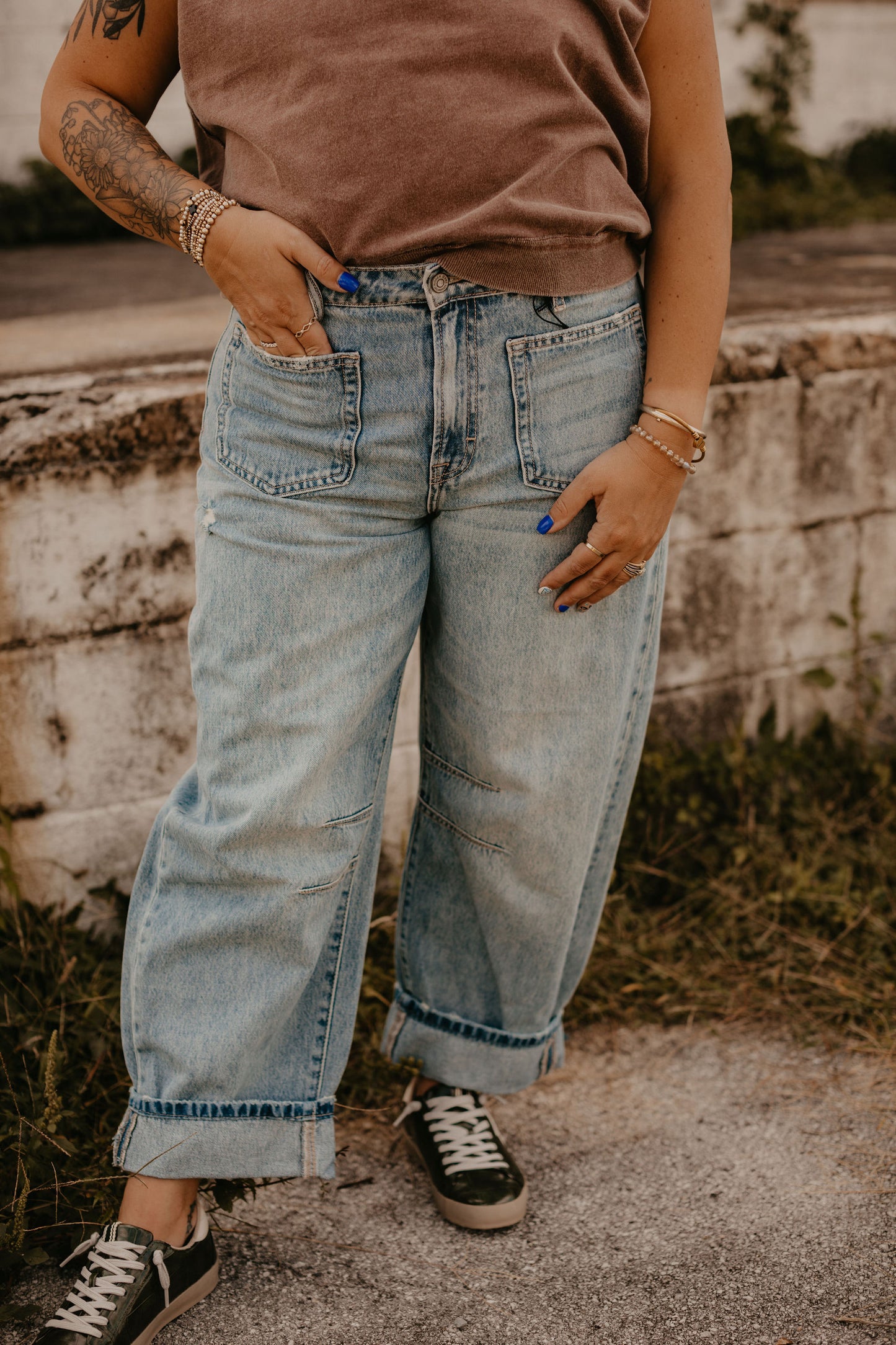 SAMMIE BARREL CUFFED JEANS ‘70
