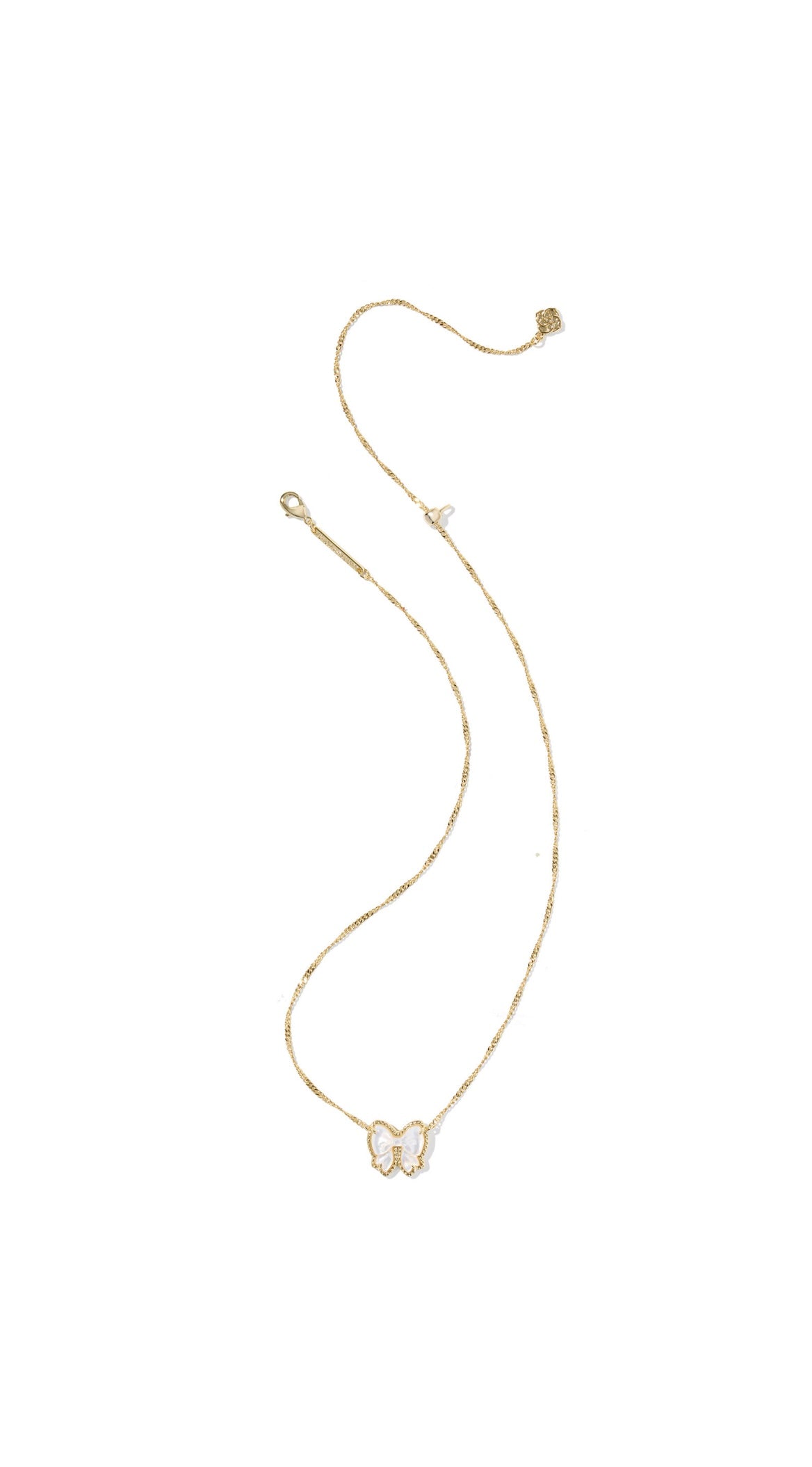 KENDRA SCOTT HALEY BOW SHORT PENDANT NECKLACE