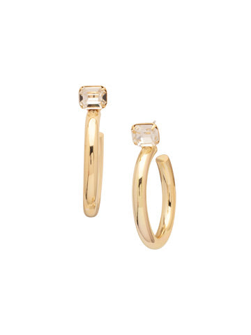 SORRELLI KEELEY EMERALD CUT HOOP EARRINGS