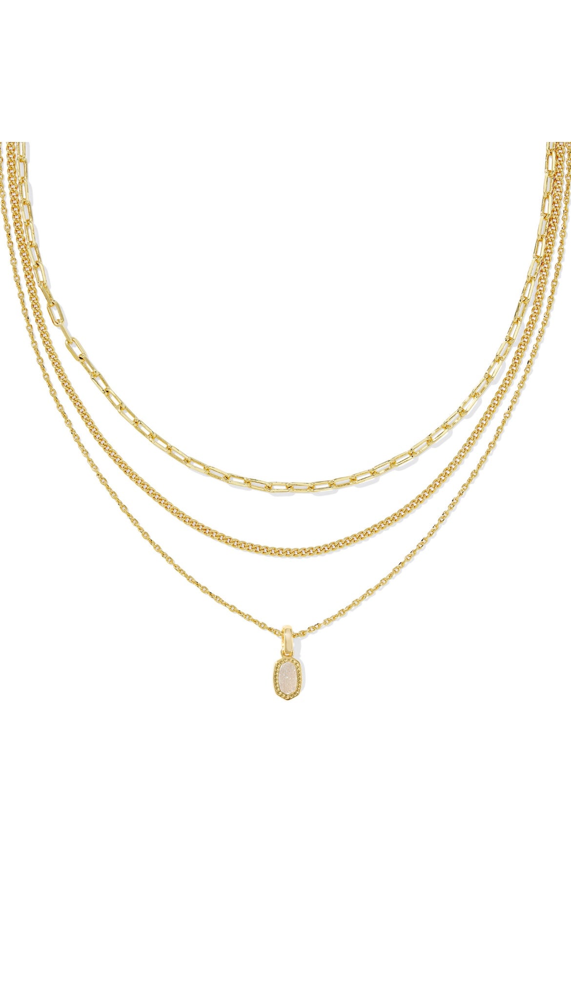 KENDRA SCOTT MINI ELISA TRIPLE STRAND NECKLACE