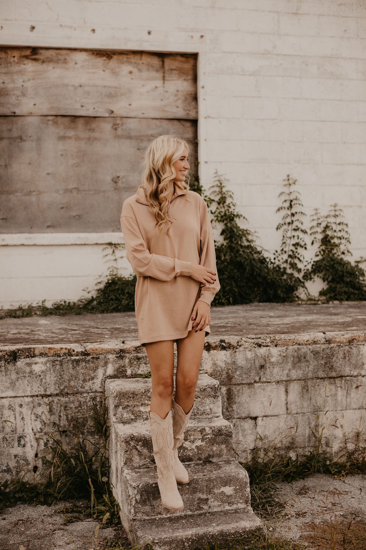 GRACIE HALF ZIP DRESS