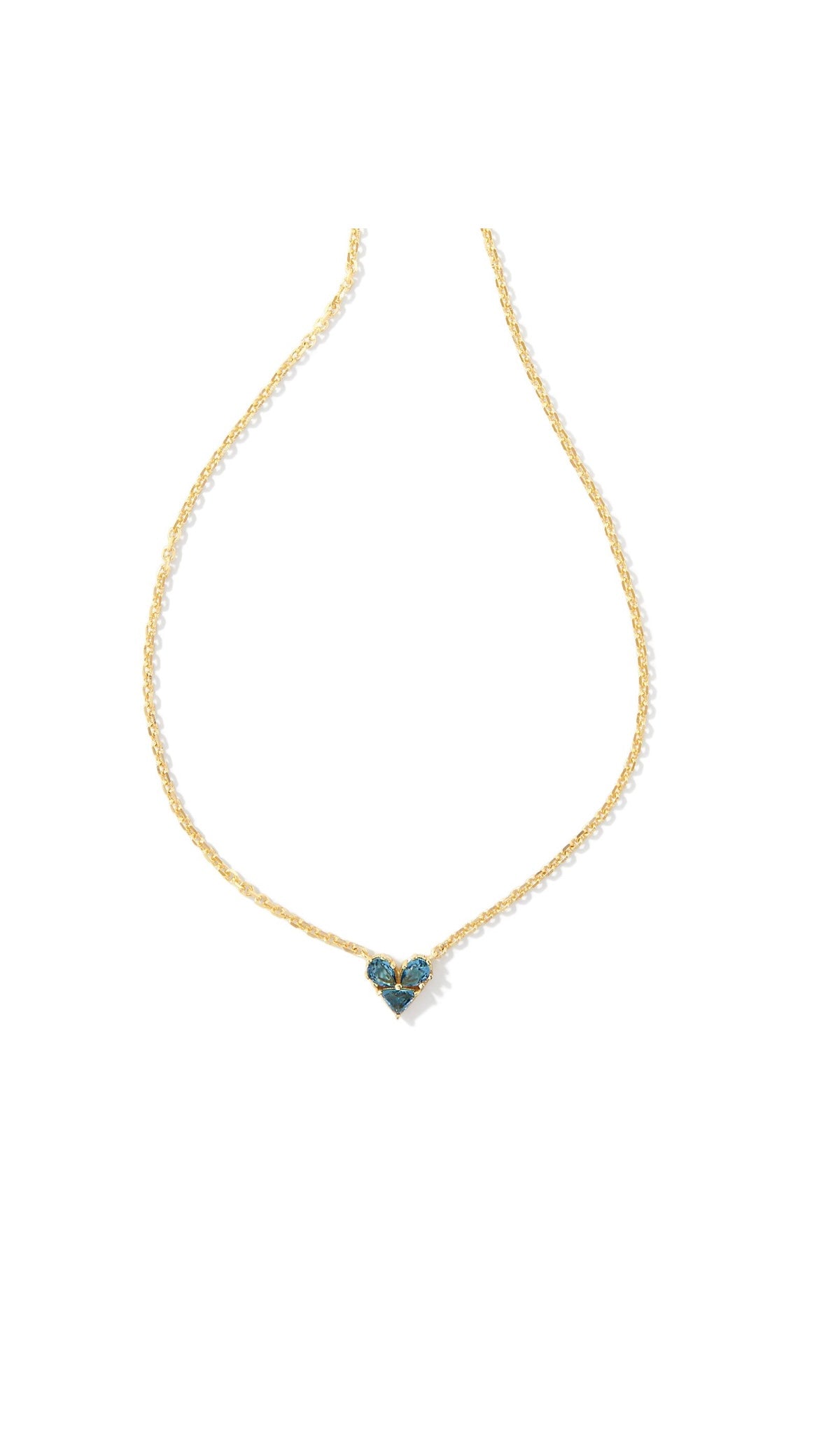 KENDRA SCOTT KATY HEART SHORT PENDANT NECKLACE