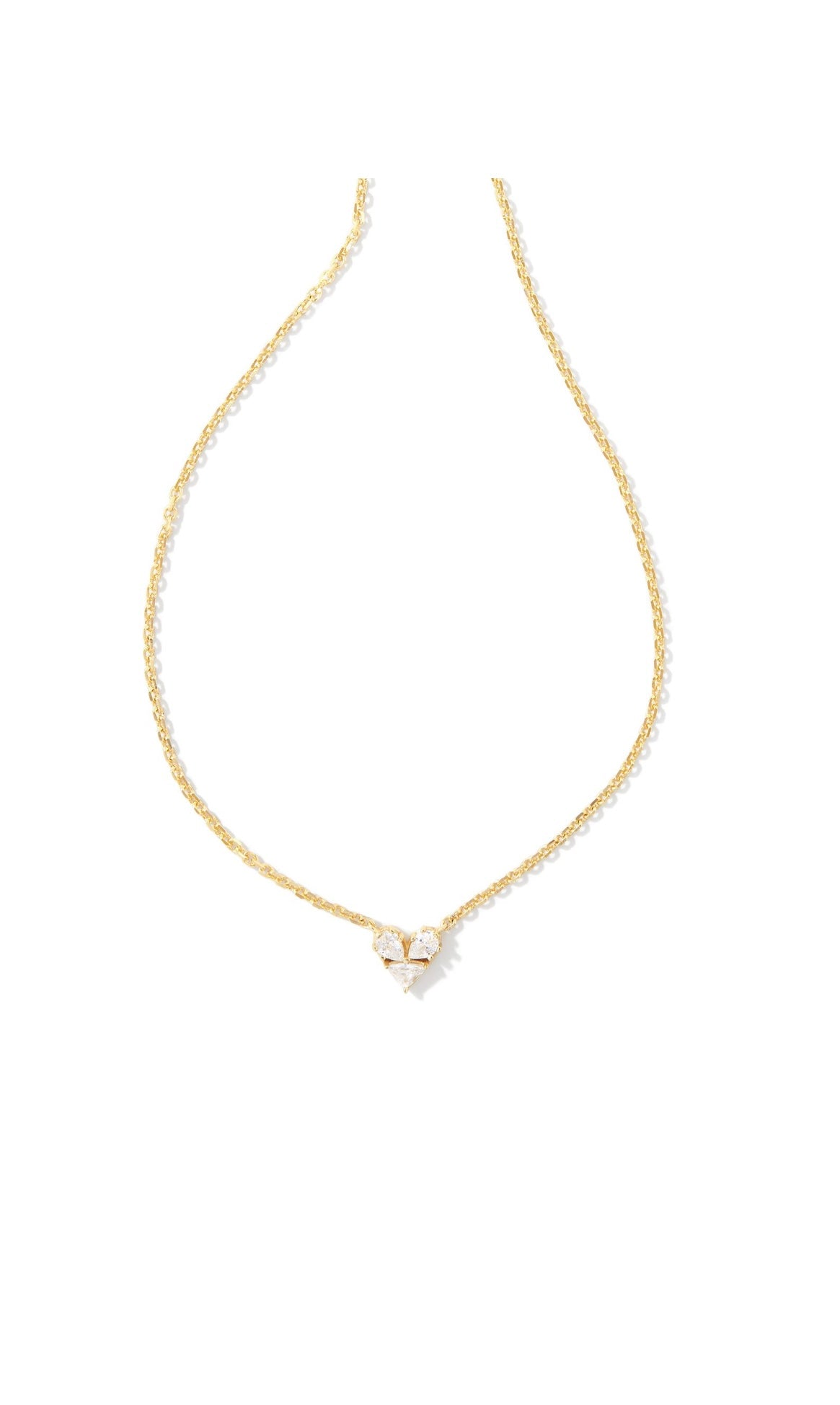 KENDRA SCOTT KATY HEART SHORT PENDANT NECKLACE