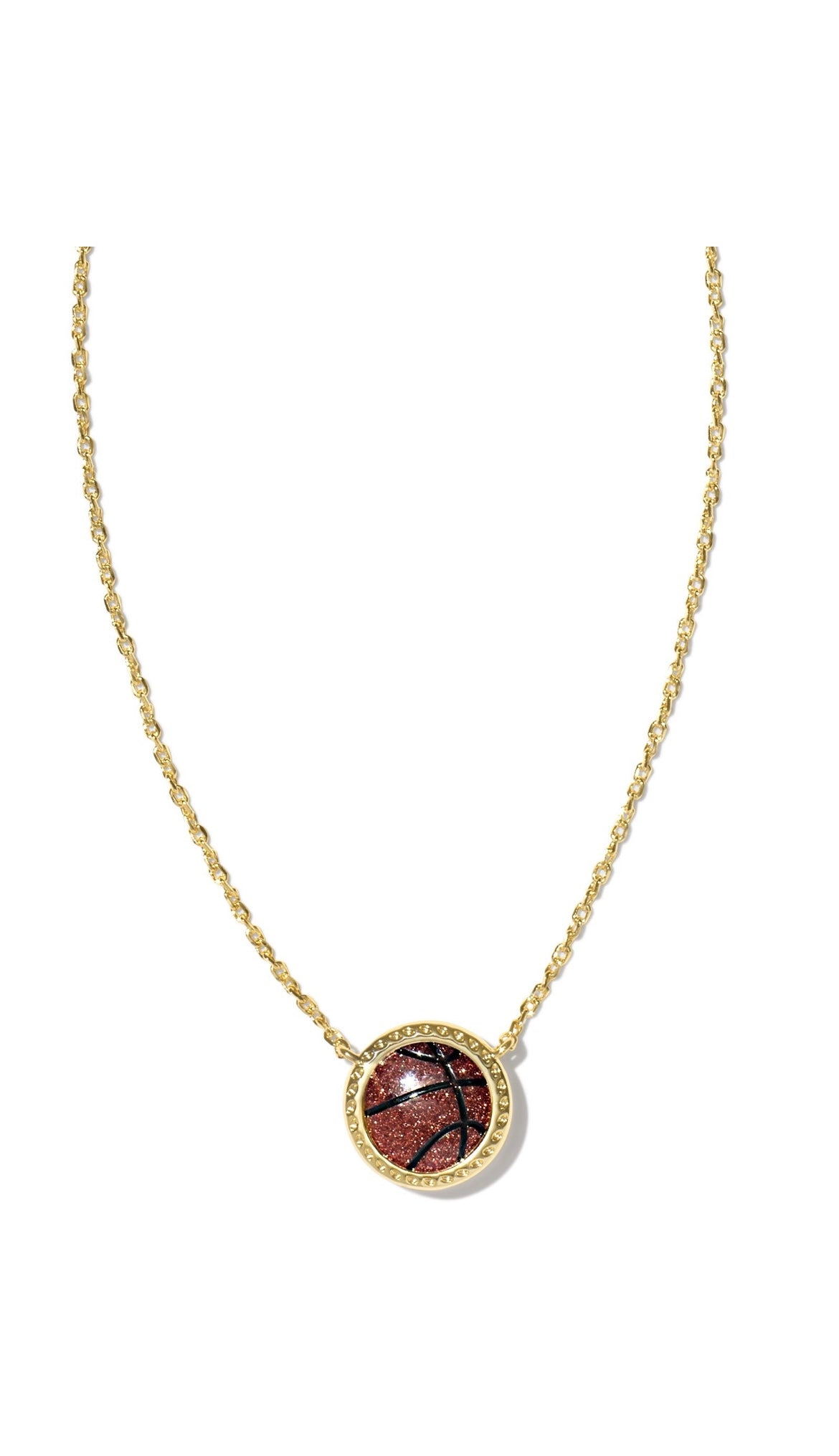 KENDRA SCOTT BASKETBALL SHORT PENDANT NECKLACE