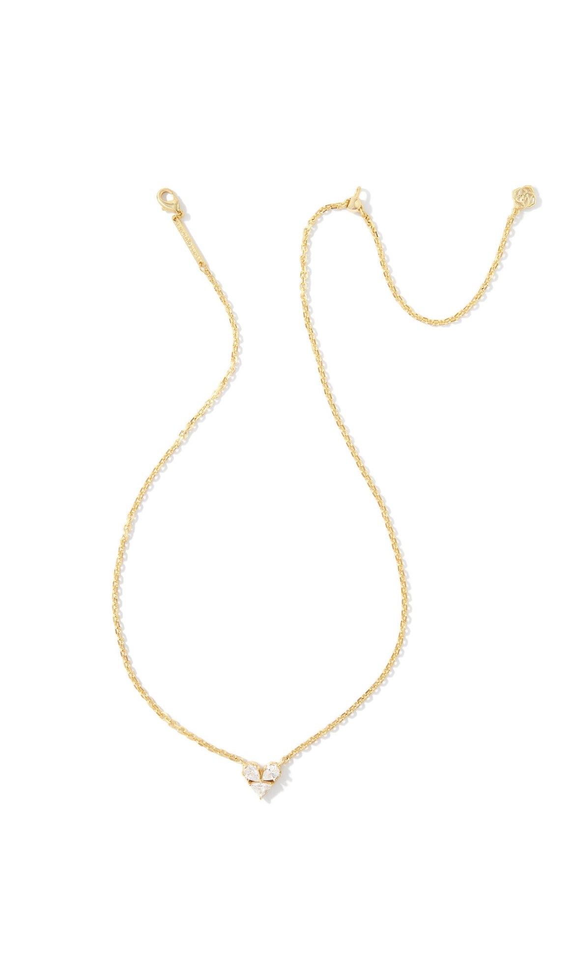 KENDRA SCOTT KATY HEART SHORT PENDANT NECKLACE