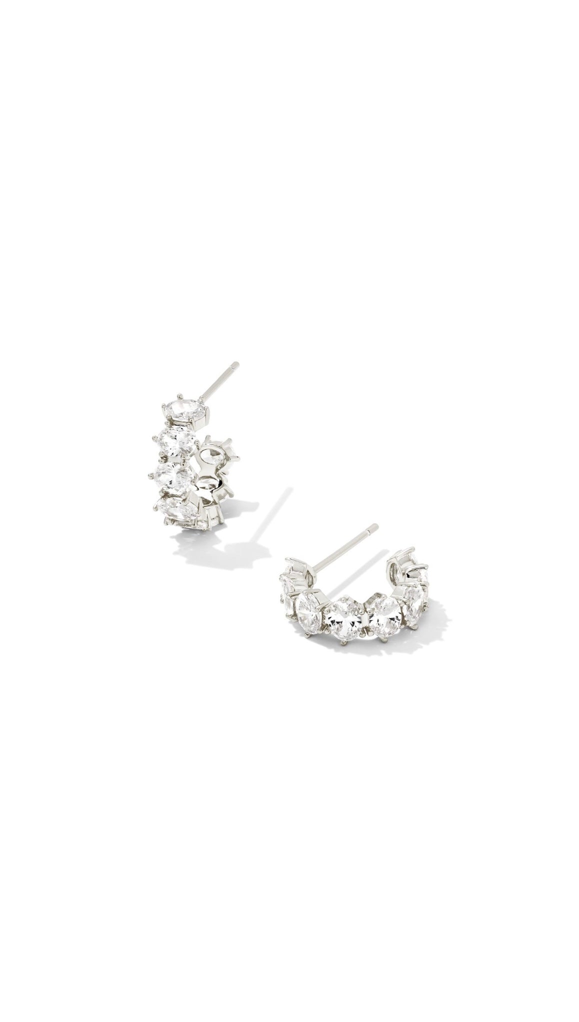KENDRA SCOTT CAILIN CRYSTAL HUGGIE EARRINGS