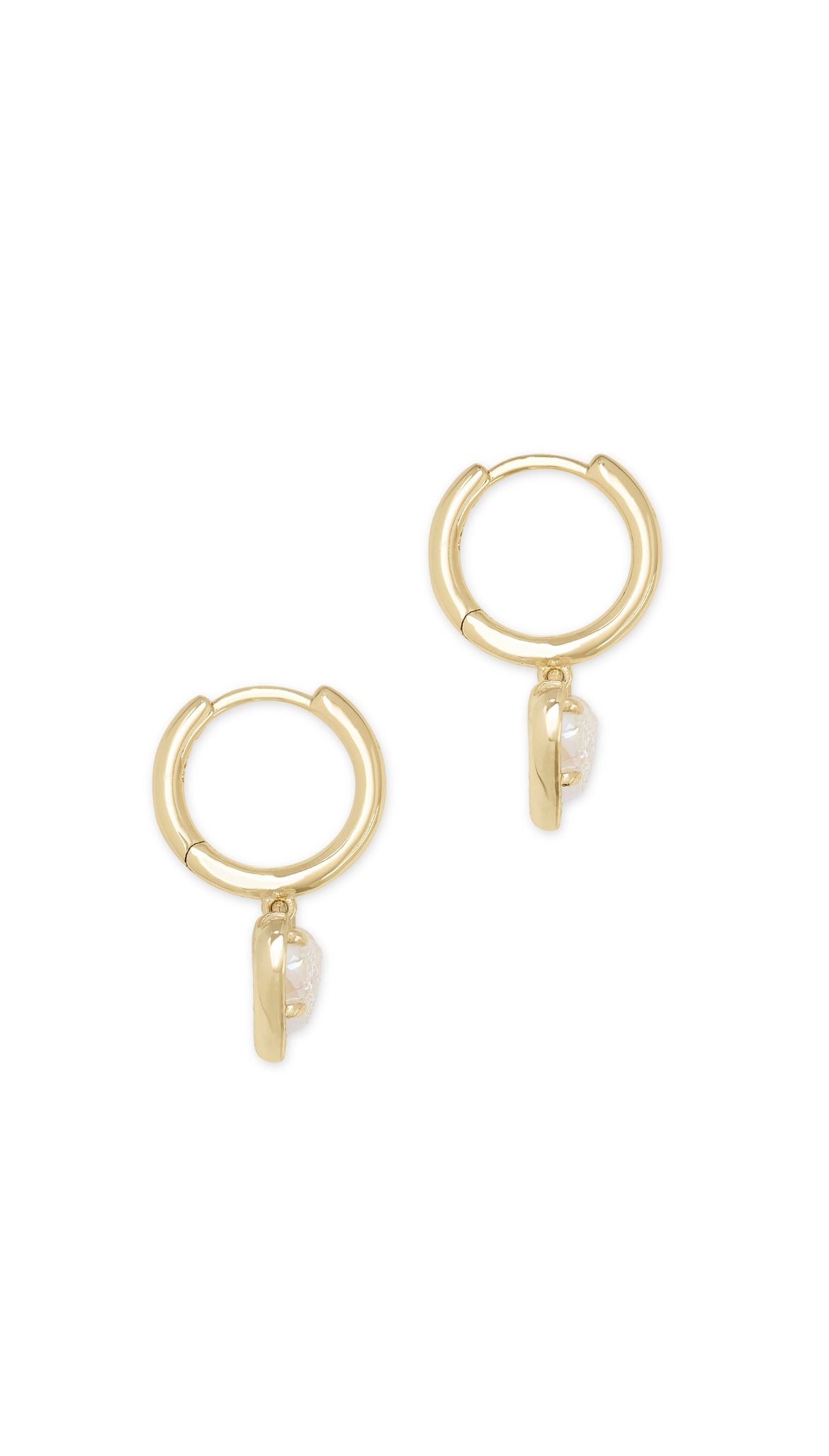 KENDRA SCOTT ARI HEART HUGGIE EARRINGS