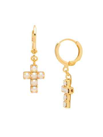 SORRELLI CARLY CROSS HUGGIE HOOP EARRINGS