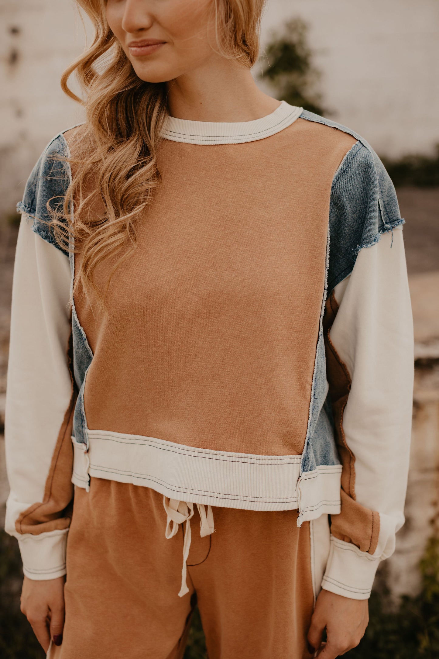 JESS COLOR BLOCK PULLOVER