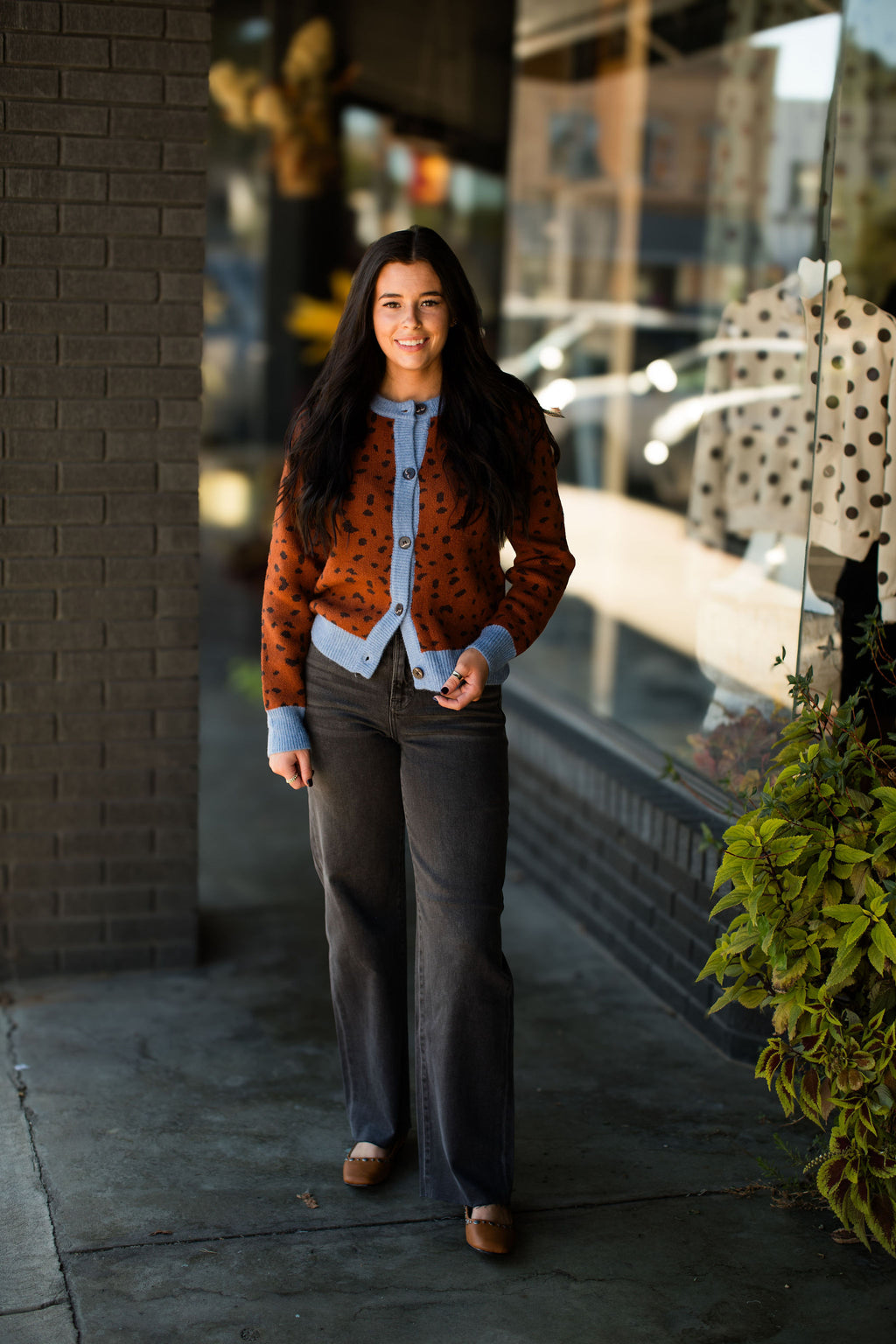 FAWN PATTERNED SWEATER CARDI
