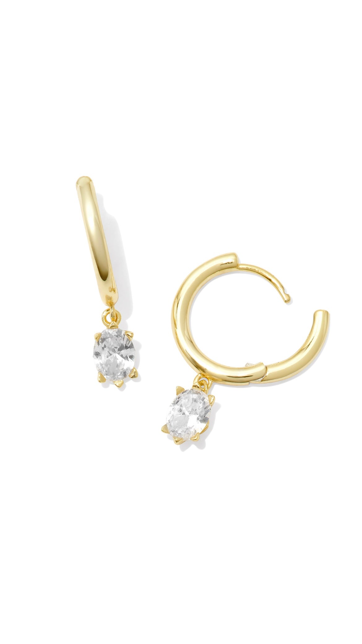 KENDRA SCOTT CAILIN SINGLE STONE HUGGIE EARRINGS