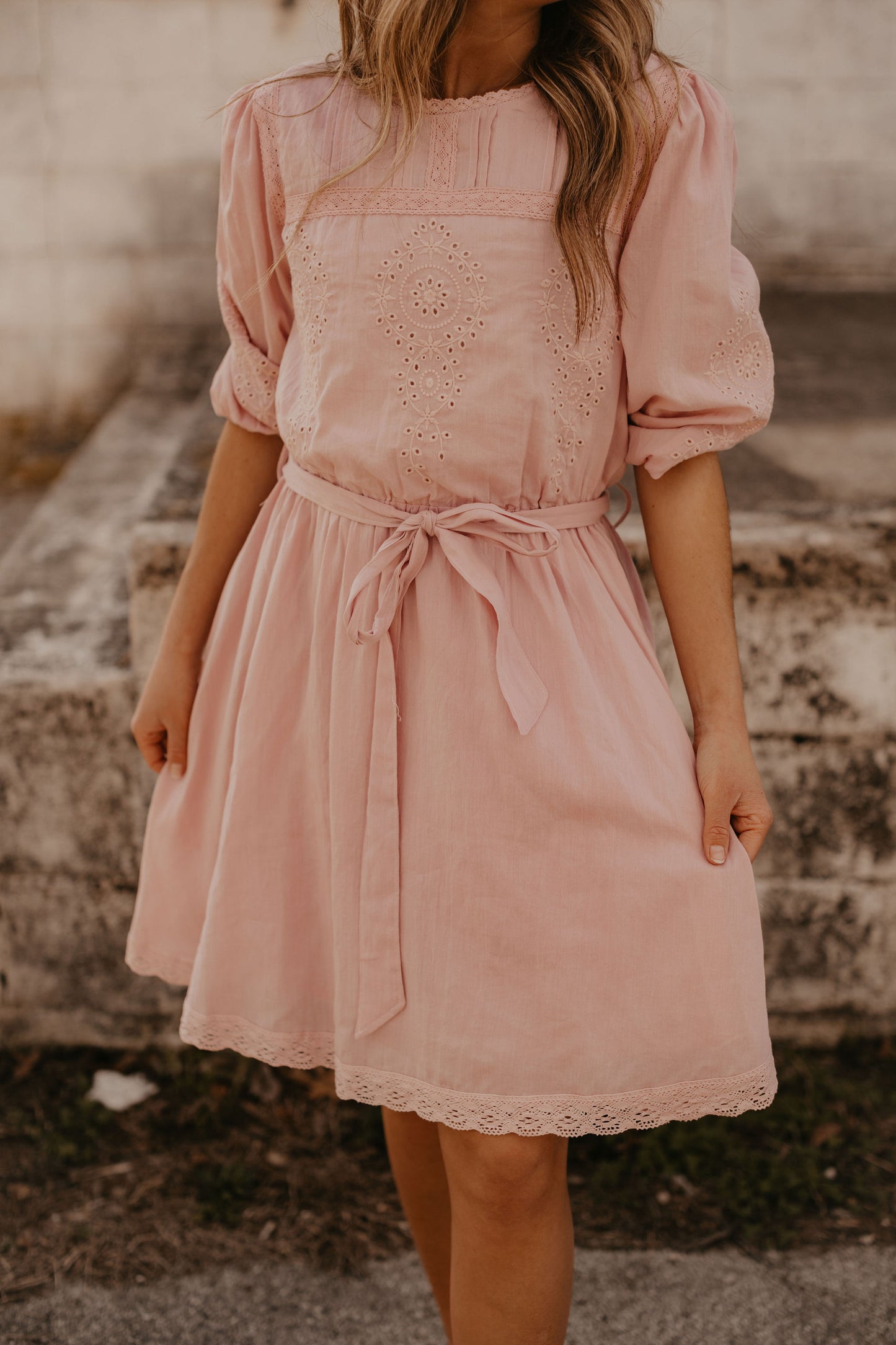 ELLA EMBROIDERED MINI DRESS