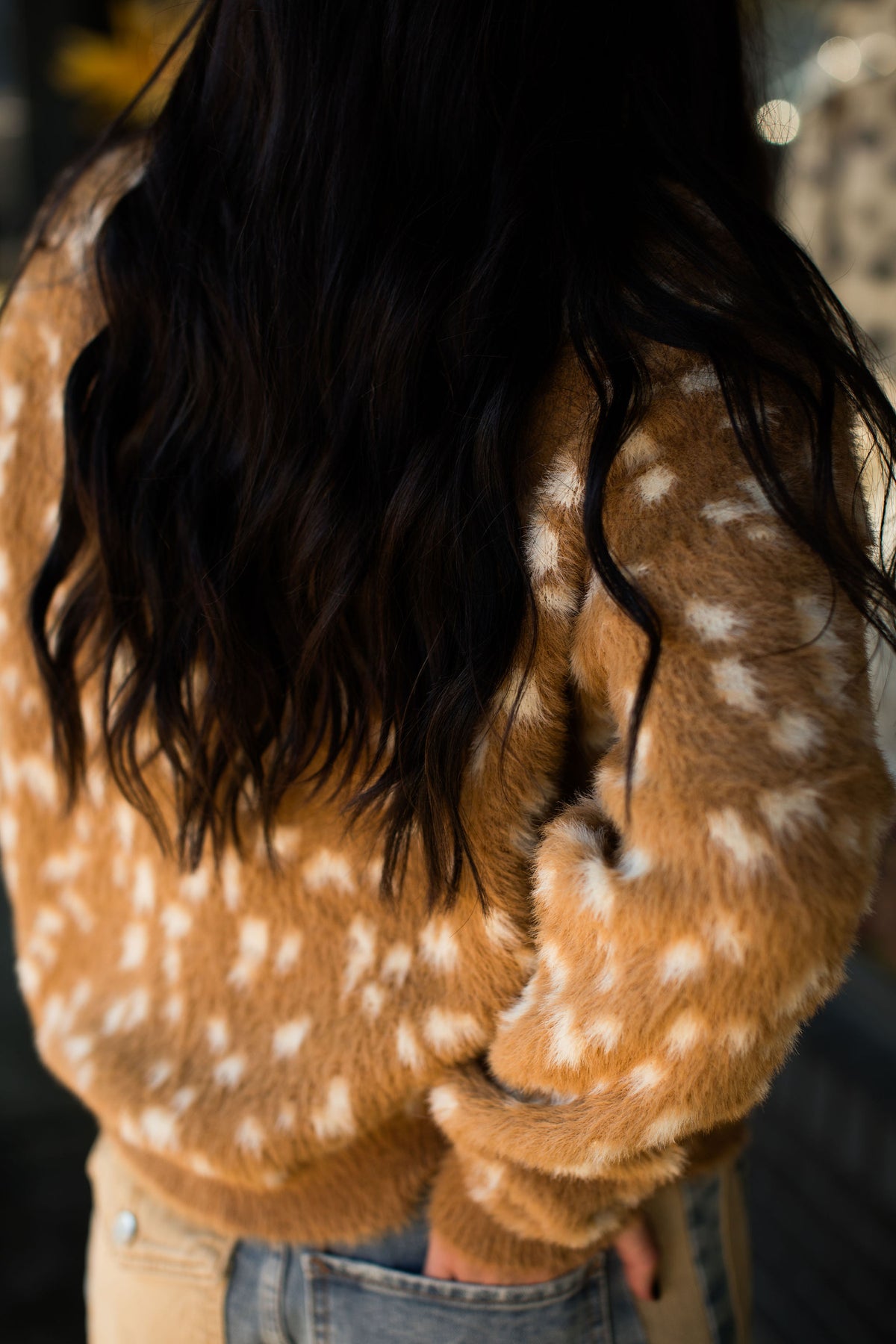 SOFT FUZZY FAWN SWEATER