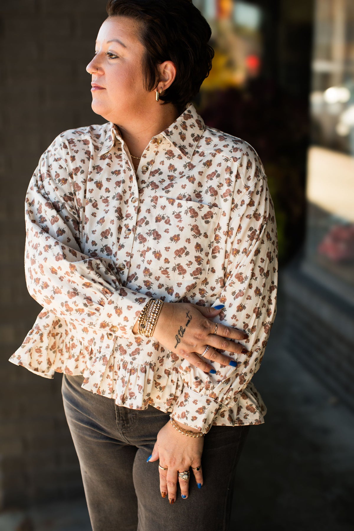 FLYNN PEPLUM TOP
