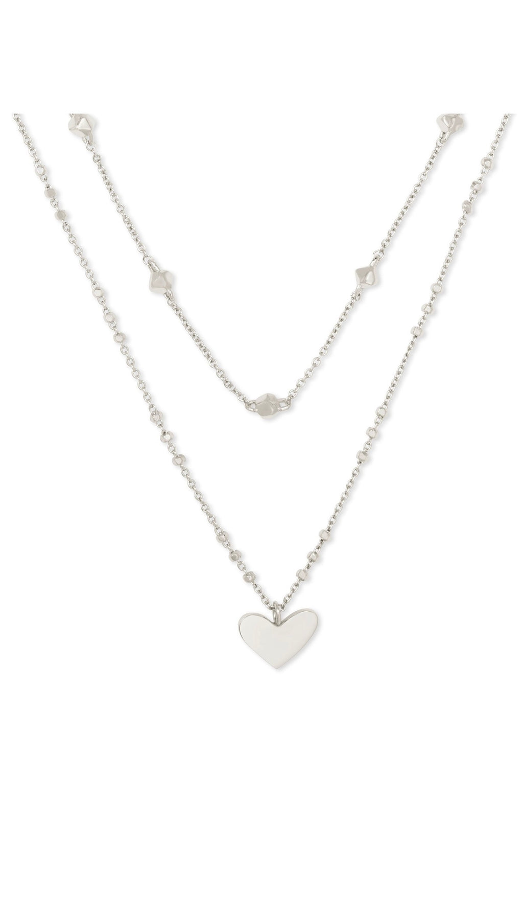 KENDRA SCOTT ARI HEART MULTI STRAND NECKLACE