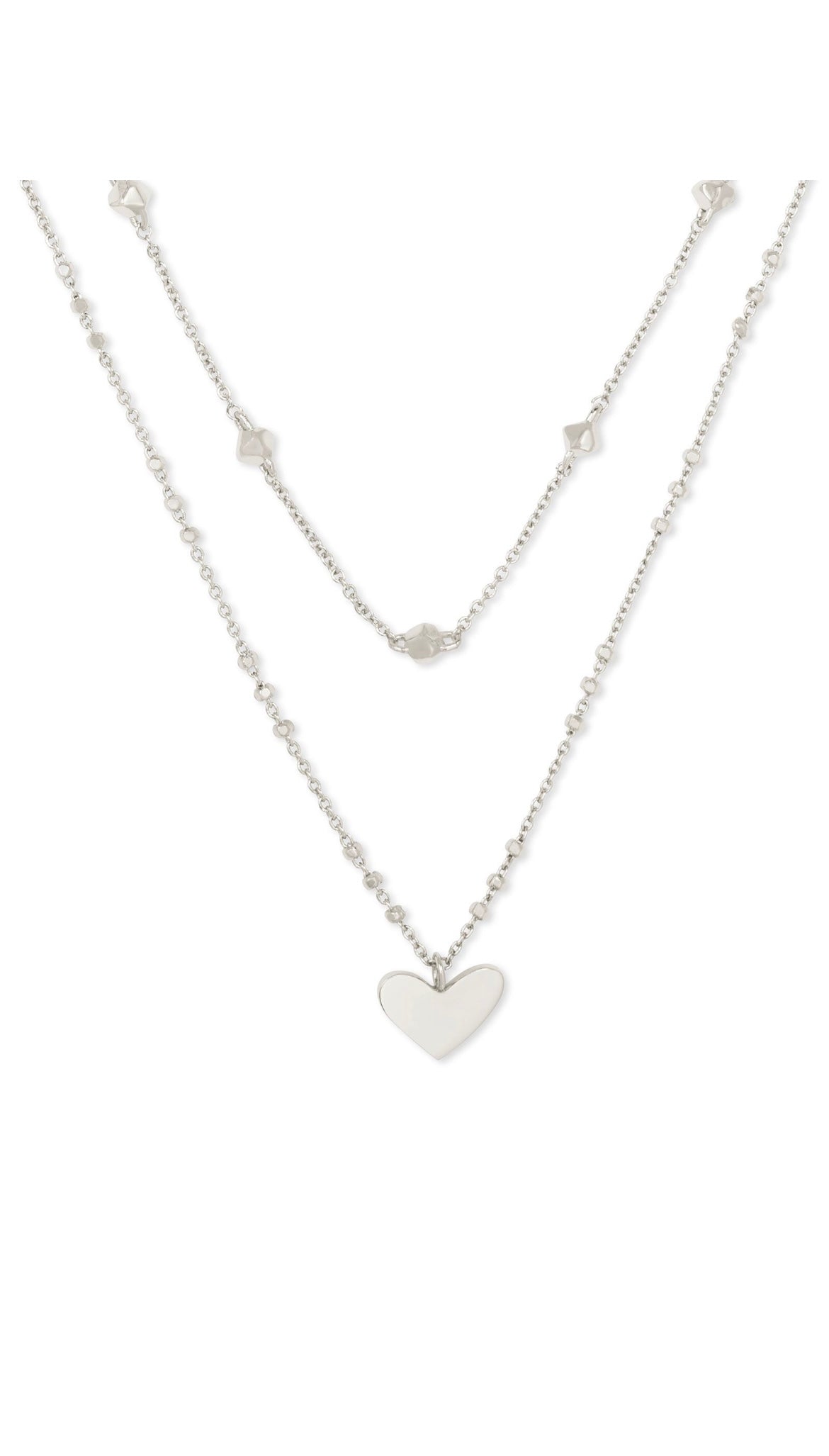 KENDRA SCOTT ARI HEART MULTI STRAND NECKLACE