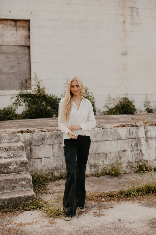 HAPPI PINTUCK FLARE JEANS