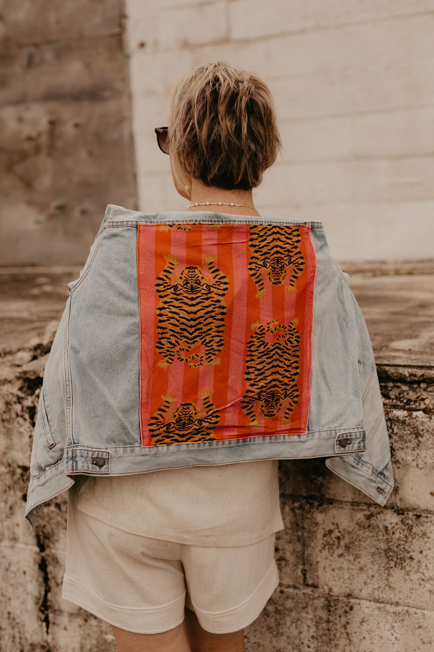 TIGER PATCH DENIM JACKET