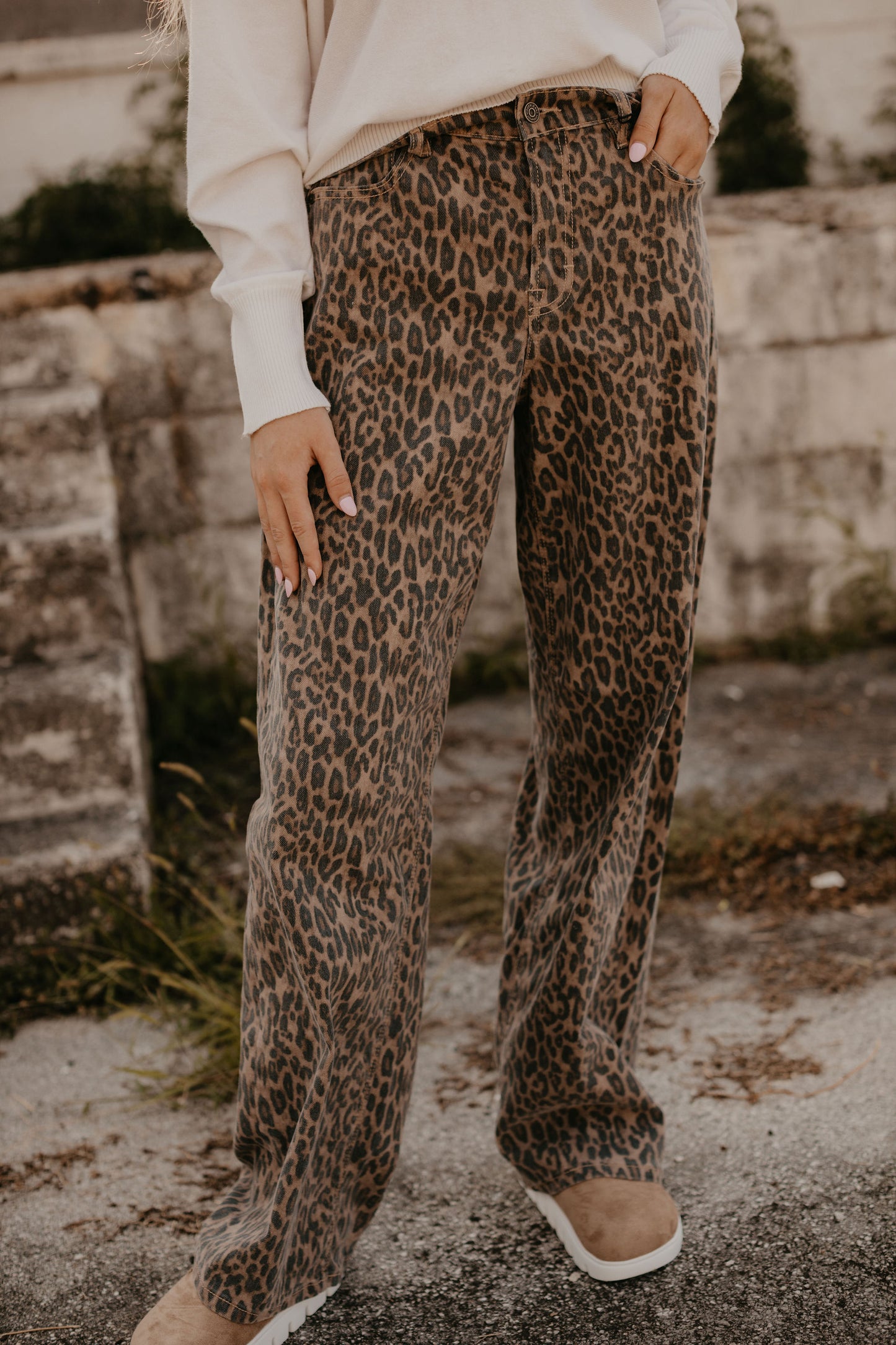 ALYX CHEETAH BAGGY JEANS