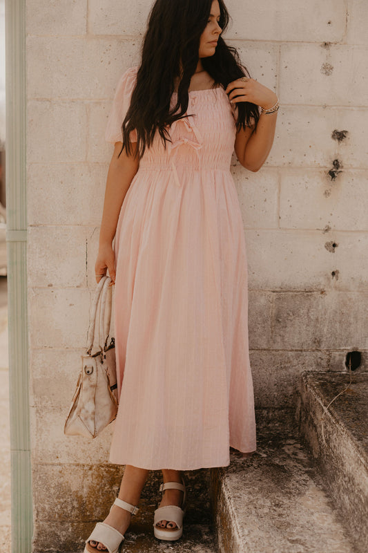 ADELINE BOW DETAIL MAXI DRESS