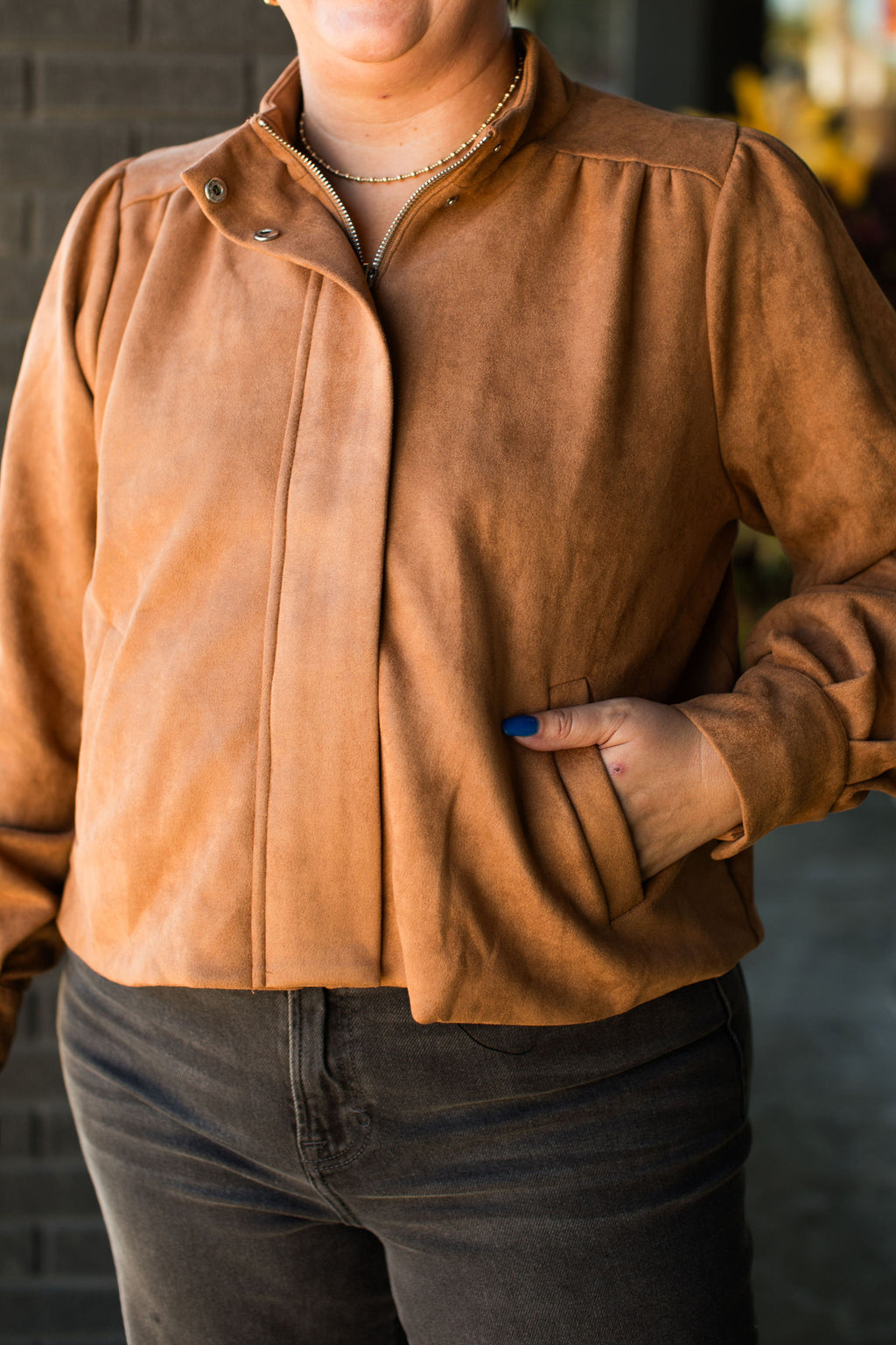 JORDAN SUEDE MOCK JACKET