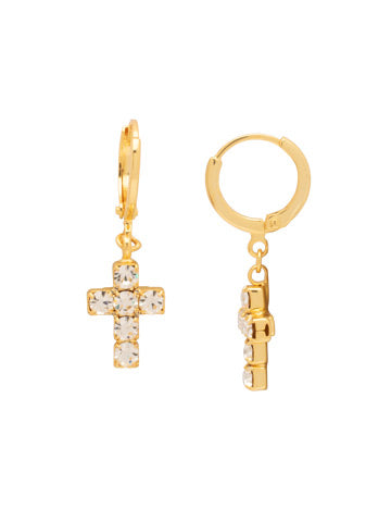 SORRELLI CARLY CROSS HUGGIE HOOP EARRINGS