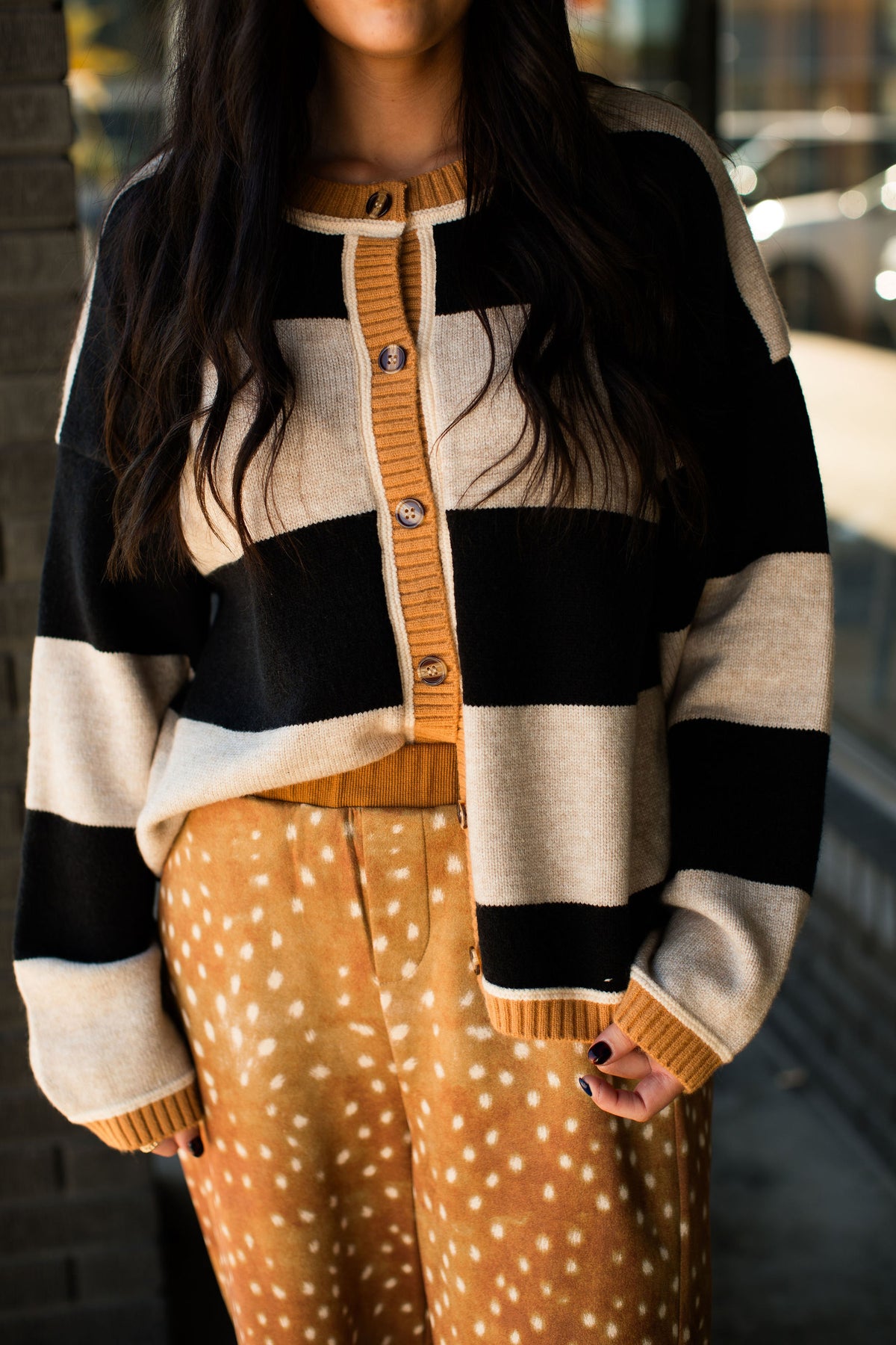 RENLEY STRIPED CARDI