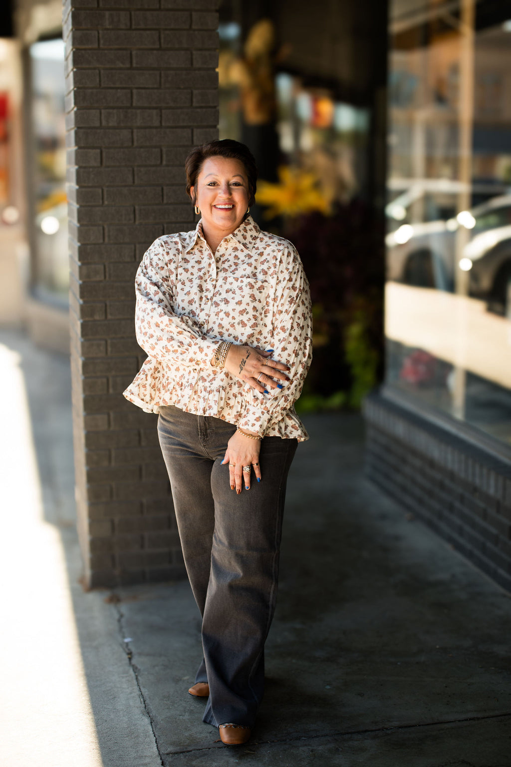 FLYNN PEPLUM TOP