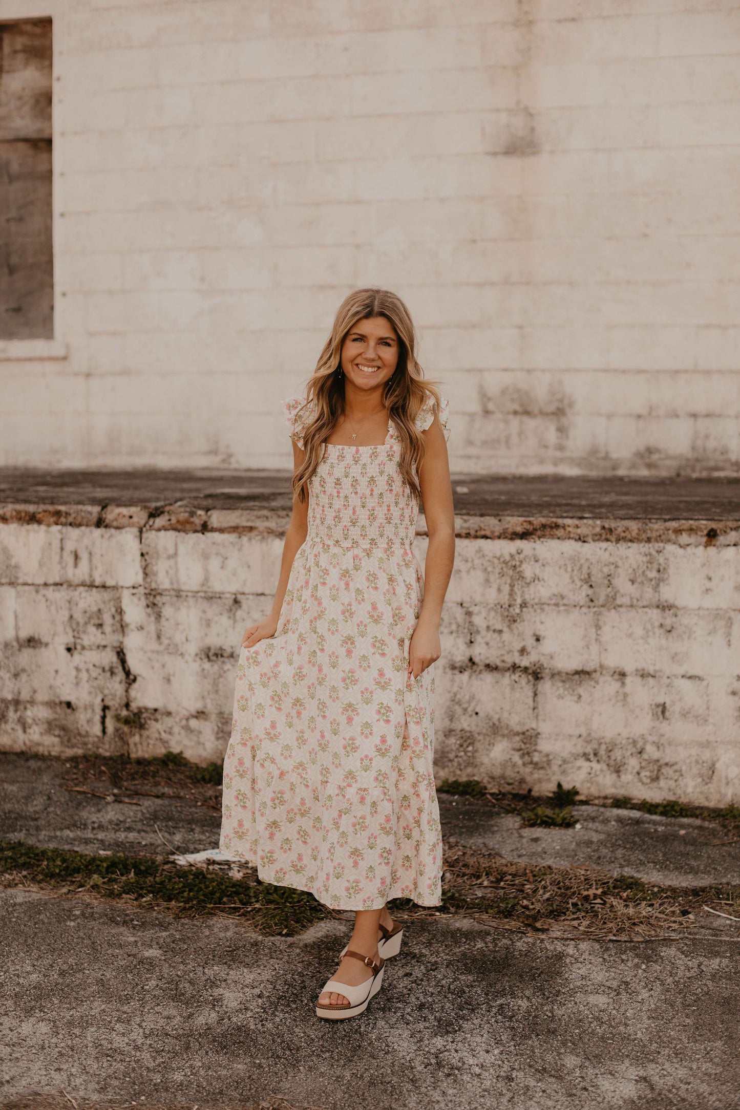 CHLOE FLORAL MIDI DRESS