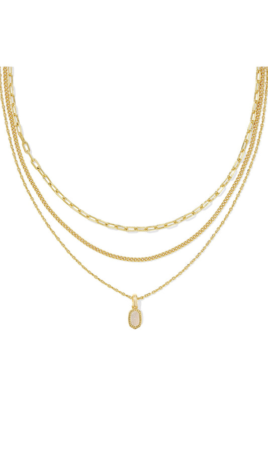 KENDRA SCOTT MINI ELISA TRIPLE STRAND NECKLACE