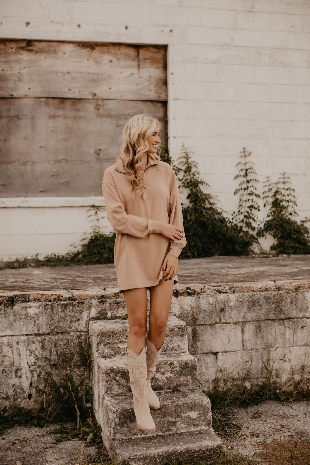 GRACIE HALF ZIP DRESS