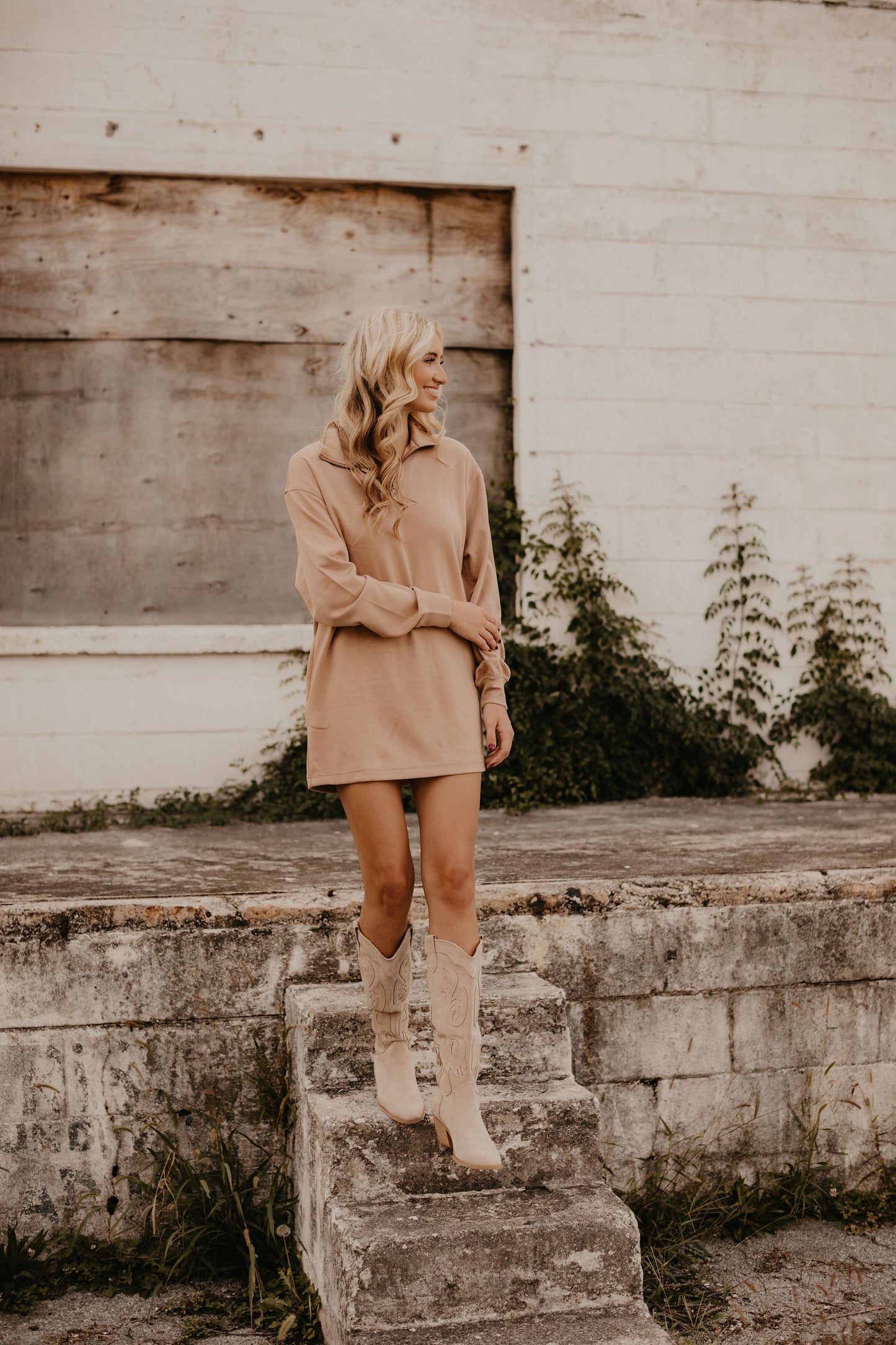 GRACIE HALF ZIP DRESS