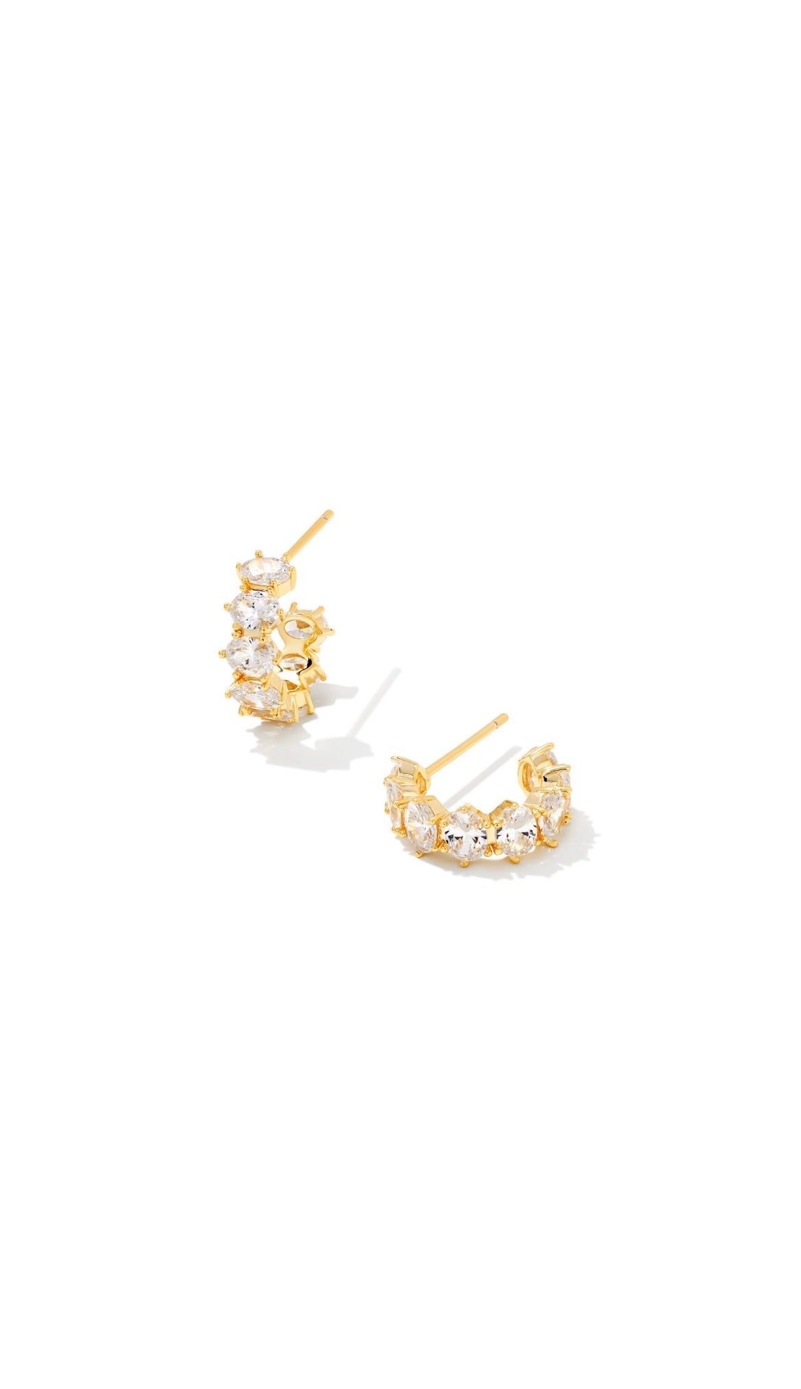 KENDRA SCOTT CAILIN CRYSTAL HUGGIE EARRINGS