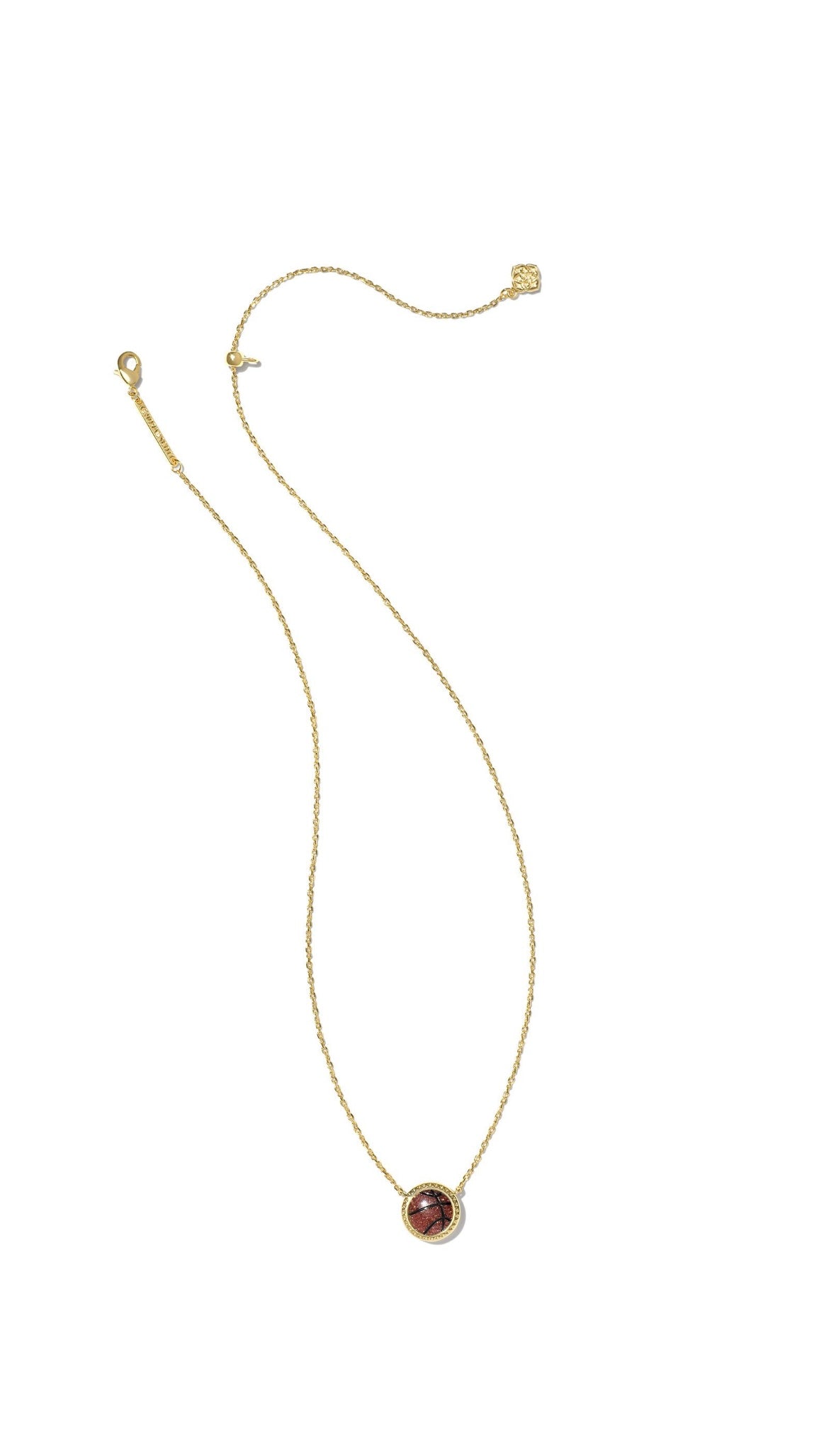 KENDRA SCOTT BASKETBALL SHORT PENDANT NECKLACE