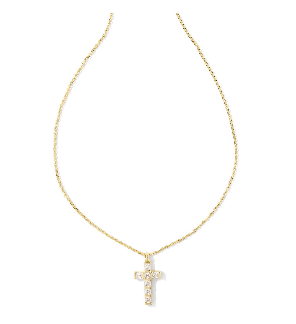 KENDRA SCOTT GRACIE CROSS PENDANT NECKLACE