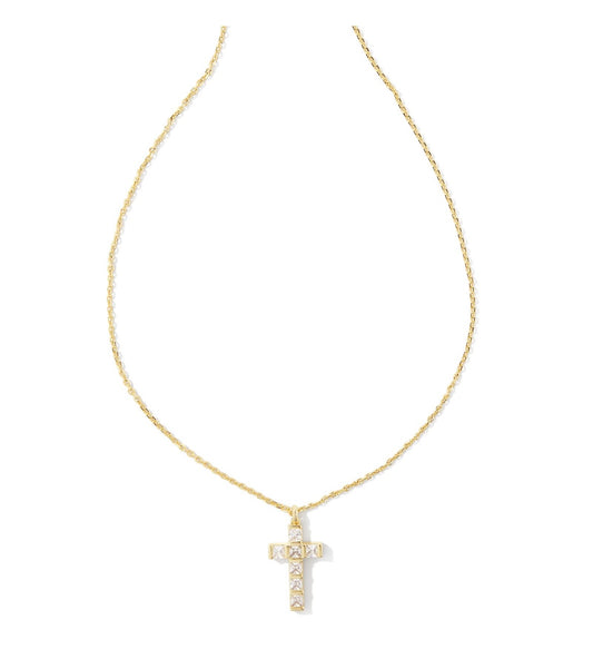 KENDRA SCOTT GRACIE CROSS PENDANT NECKLACE