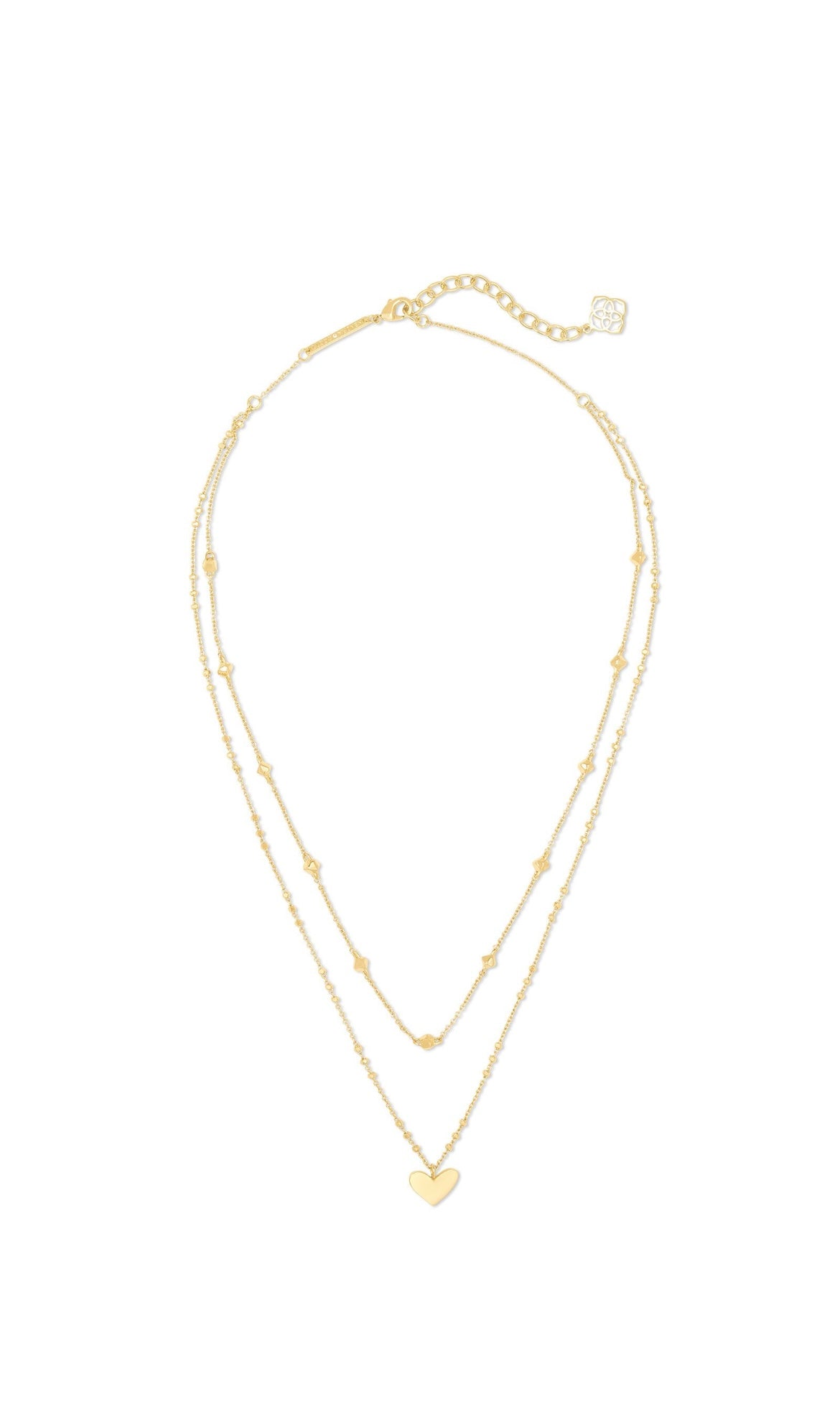 KENDRA SCOTT ARI HEART MULTI STRAND NECKLACE