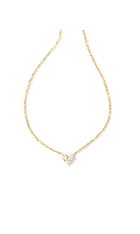 KENDRA SCOTT KATY HEART SHORT PENDANT NECKLACE