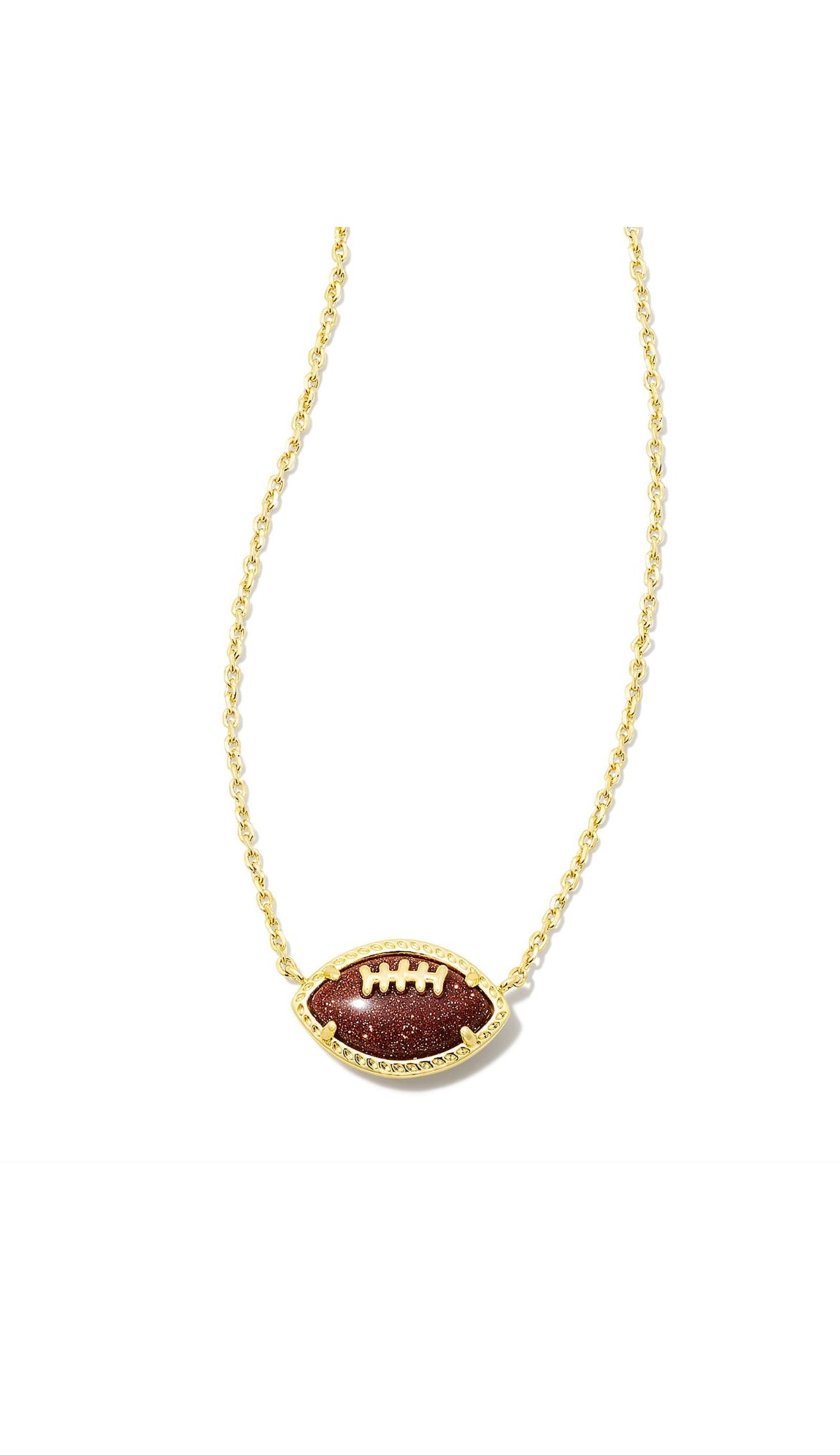 KENDRA SCOTT FOOTBALL SHORT PENDANT NECKLACE