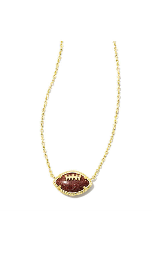 KENDRA SCOTT FOOTBALL SHORT PENDANT NECKLACE