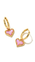 KENDRA SCOTT ARI HEART HUGGIE EARRINGS