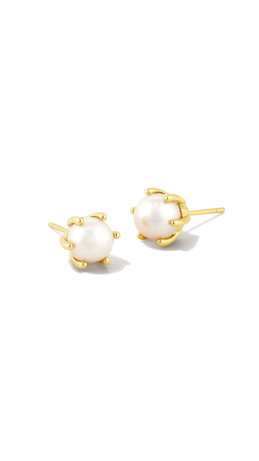 KENDRA SCOTT ASHTON PEARL STUD EARRINGS