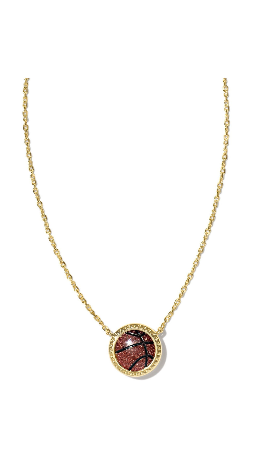KENDRA SCOTT BASKETBALL SHORT PENDANT NECKLACE