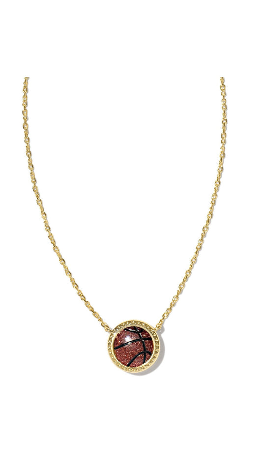 KENDRA SCOTT BASKETBALL SHORT PENDANT NECKLACE