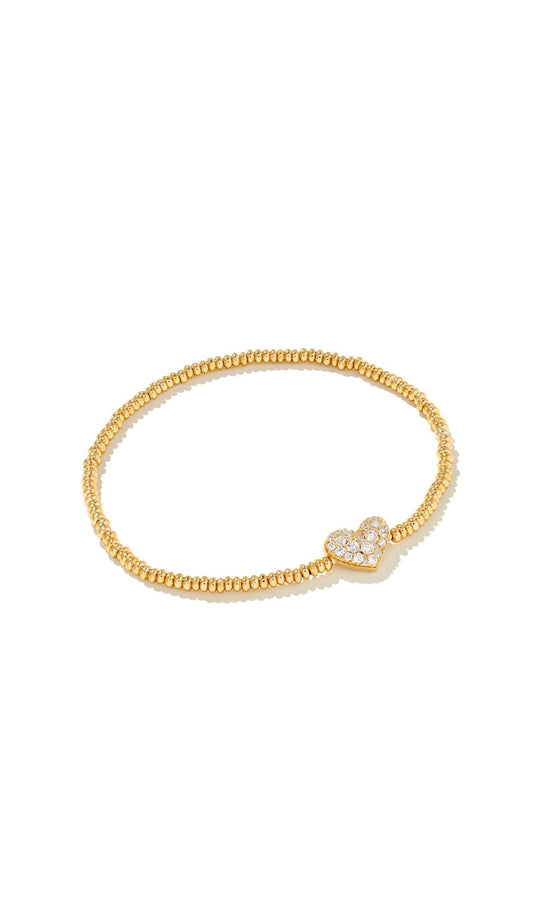 KENDRA SCOTT ARI HEART PAVE STRETCH BRACELET