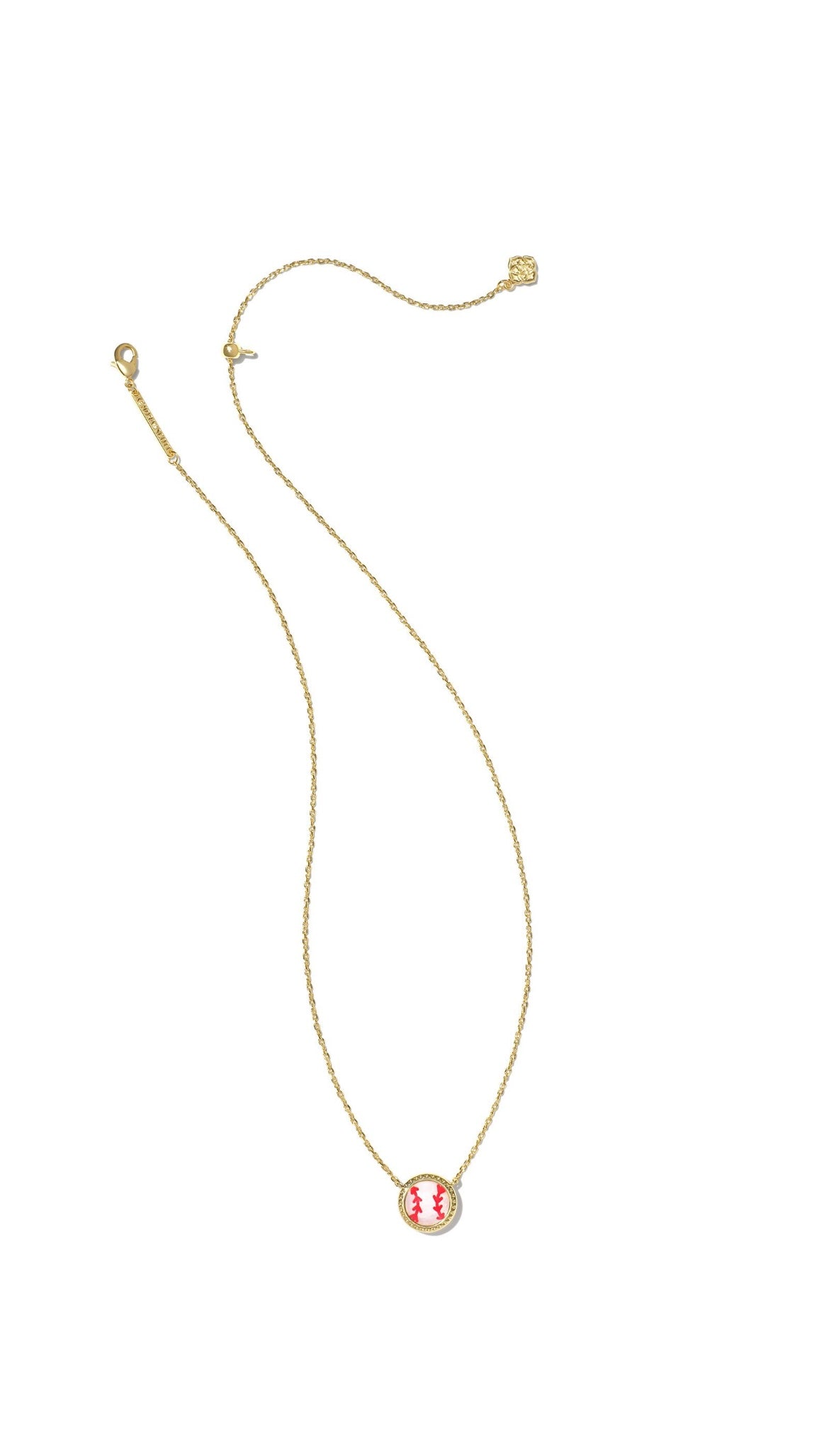KENDRA SCOTT BASEBALL SHORT PENDANT NECKLACE