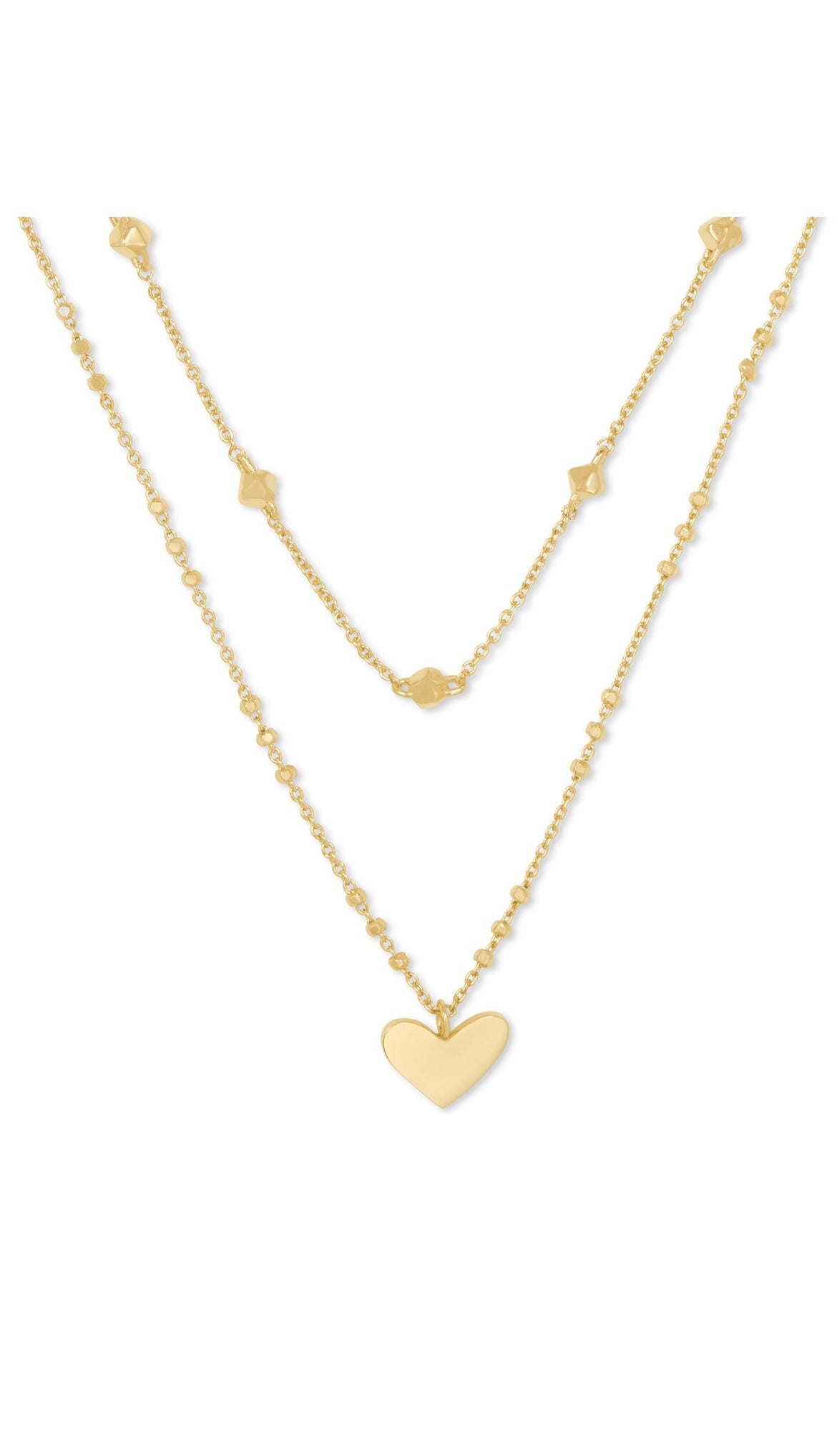 KENDRA SCOTT ARI HEART MULTI STRAND NECKLACE
