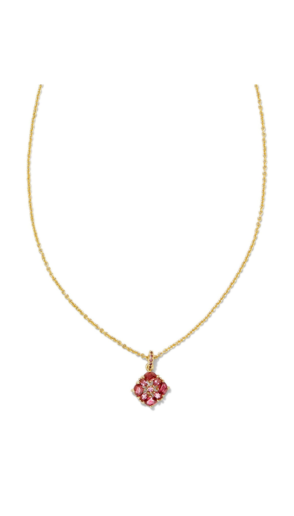 KENDRA SCOTT DIRA CRYSTAL SHORT PENDANT NECKLACE
